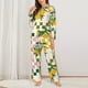 thumbnail image 2 of Balery Fruit Conjunto de Pijama con Estampado para Mujer, Conjunto de Dos Piezas con Manga Larga, Ropa de Dormir Suave con Bolsillos, Pijamas Cómodos-Large, 2 of 7
