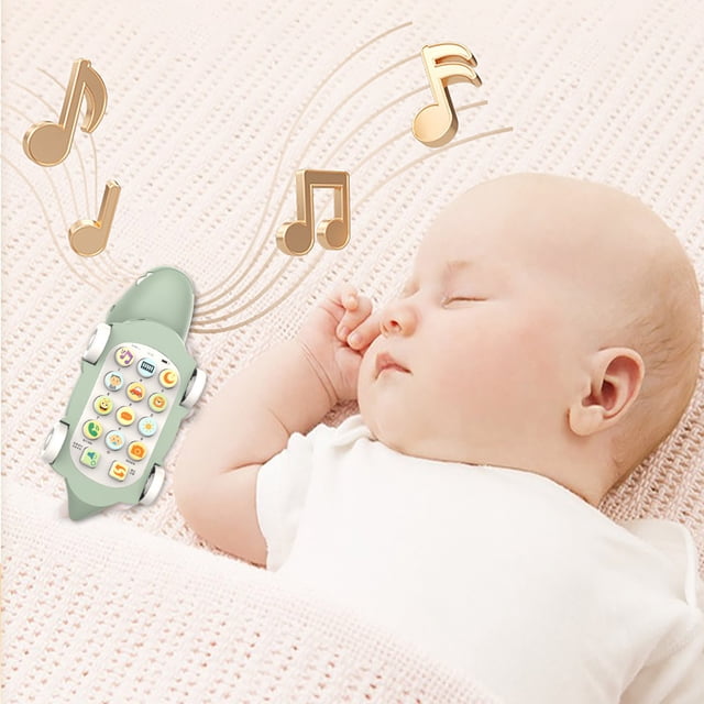 WLOELOEW Gray Children Dinosaur Early Education Simulation Mobile Phone Toy Music Story