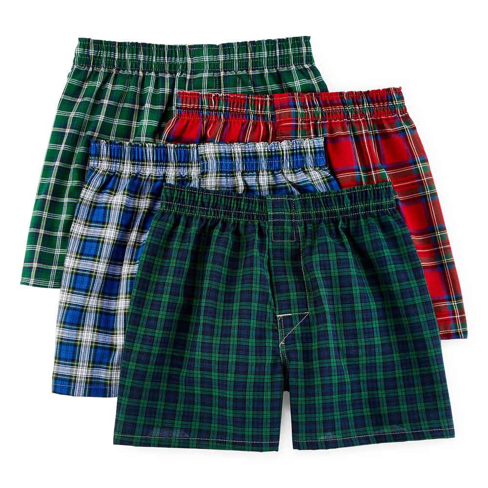 Hanes Hanes Boys' Ultimate 3Pack Ultimate Plaid Boxers + Bonus Pair