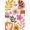 Orange, Pattern 20, variant on ODIKA 4'x6' Pink Agate Gemstone Inspired Design Washable Area Rug Abstract Botanical and Wave Patterns for Home Office, Under Desk, Non-Slip Chair-Friendly, Flatwoven