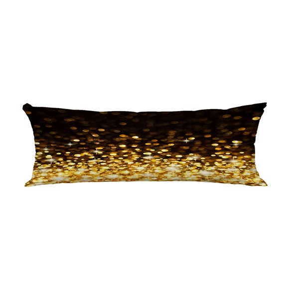 ABPHQTO Sparkling Golden Body Pillow Covers Pillow Case Protector Pillowcase 20x60 Inch