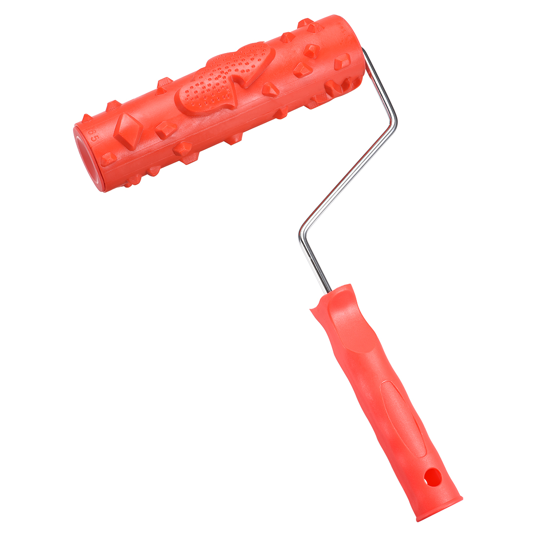 Wood Pattern Painting Roller 7 inch Rubber Wood Grain Tool Embossed Paint Roller with Handle