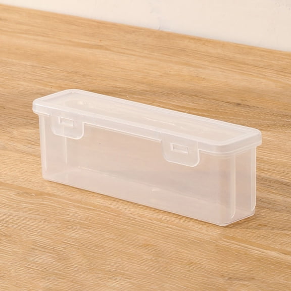 Sktrjpolfis Large Capacity Stationery Organizer, Transparent Plastic Storage Box for Sketching Brushes Markers Colored Pencils, Multi-Purpose Portable Storage Case