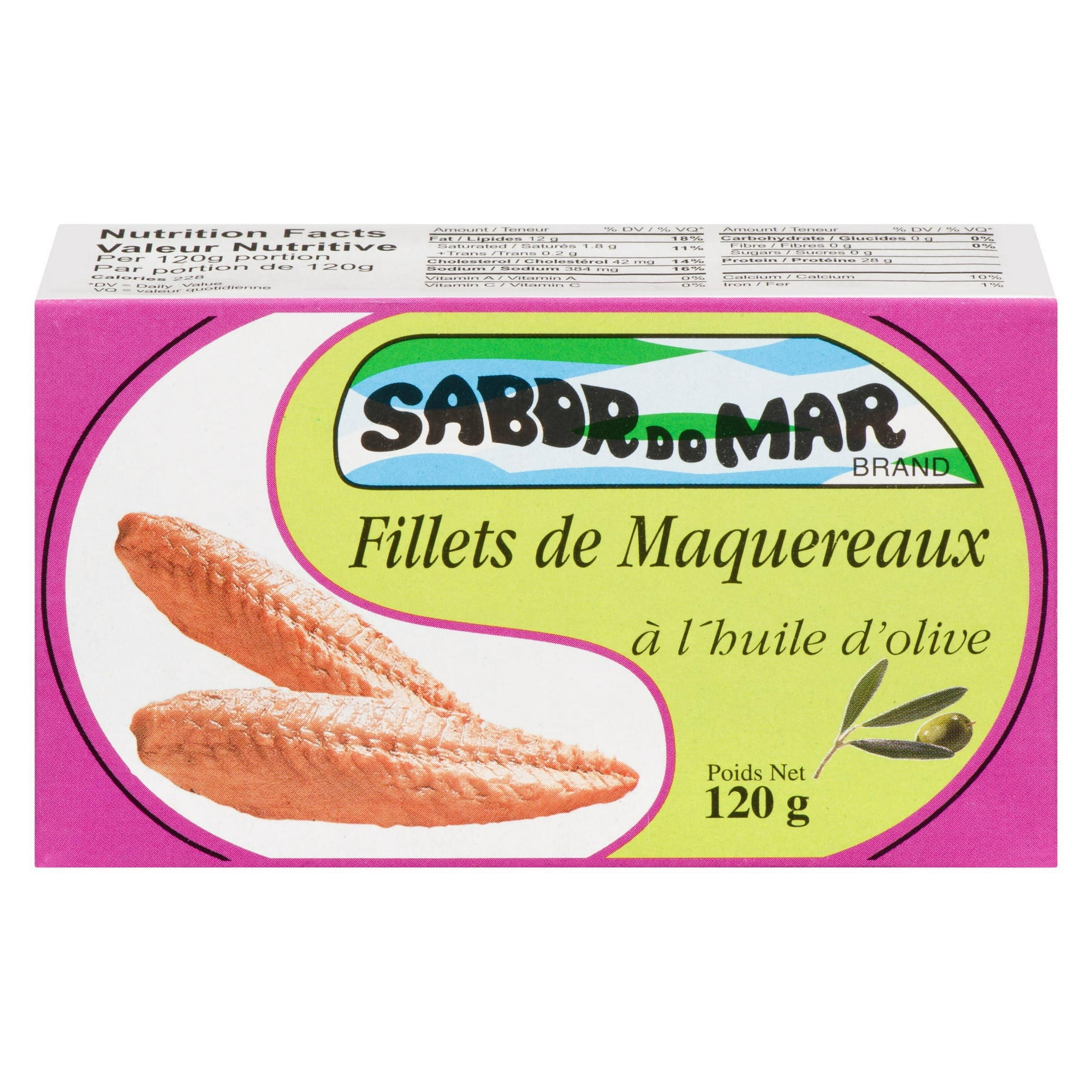 Fillets de Maquereaux a L'huile D'olive Sabor do Mar vendre la quantité 120g