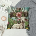 thumbnail image 2 of PHYHOO Easter Decorative Throw Pillow Covers, Faith This Home All Who Enter Outdoor Home Decor, Oh Come Let Couch Cushion Case, 2 of 5