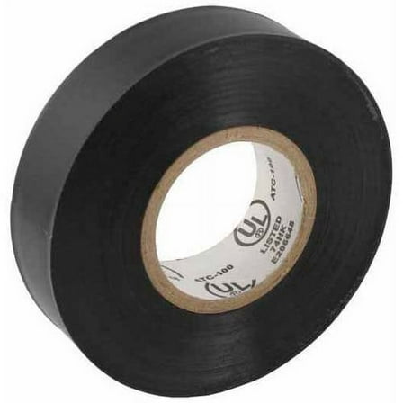 CURT 59740 Black Electrical Tape, 7 Mil, 3/4-Inch x 60-Foot Rolls, 10-Pack