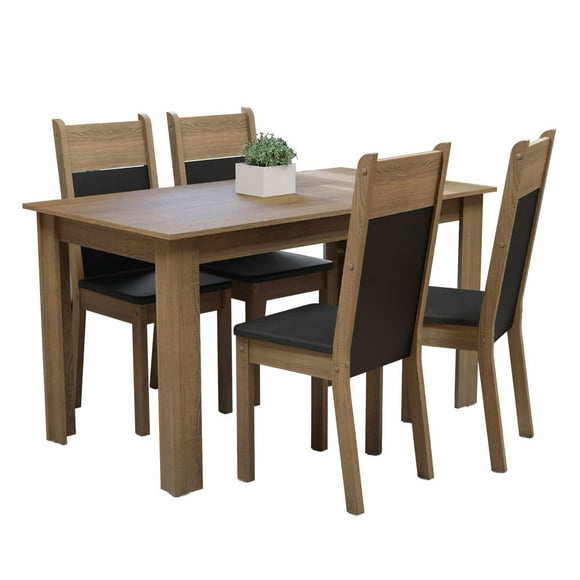 Juego de Comedor Madesa 5231 MN con Mesa y 4 Sillas