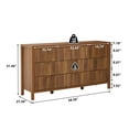 thumbnail image 5 of Weselon 9 Drawer Double Dresser with Storage Cabinet, Modern Wood Chest of Drawers Organizer for Bedroom Living Room Hallway, Walnut OAK, 5 of 9