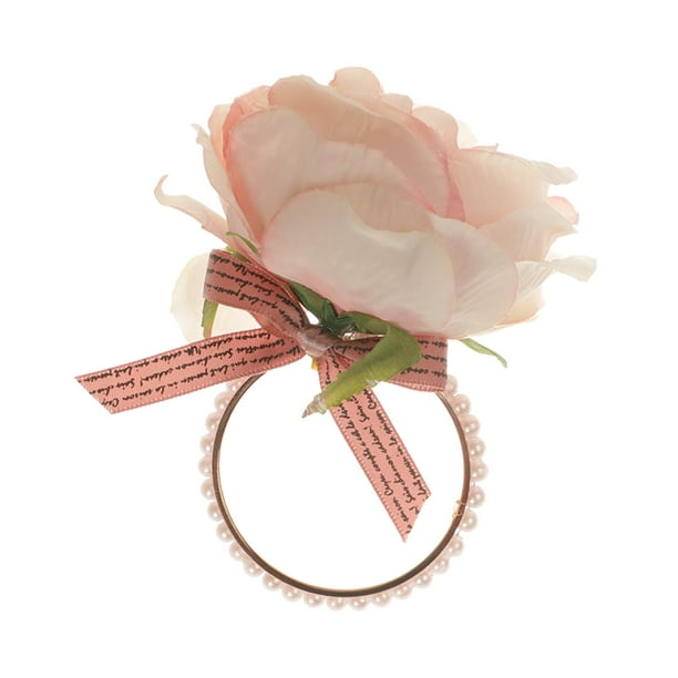 Anillos para servilletas Hermosos porta servilletas Hebillas Práctico porta servilletas de moda para Rosado