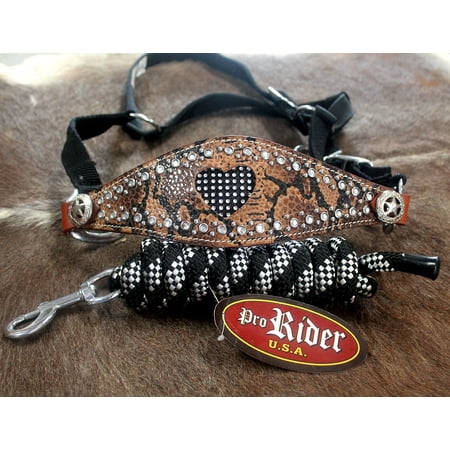 Licol Bronc ProRider 280M01 - Cuir Brun Foncé - Taille Cheval - Neuf