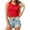 Red, variant on cocolona Summer Womens Crop Tank Tops Crew Neck Sleeveless Basic Shirts Trendy Casual Workout Solid Color Blouses