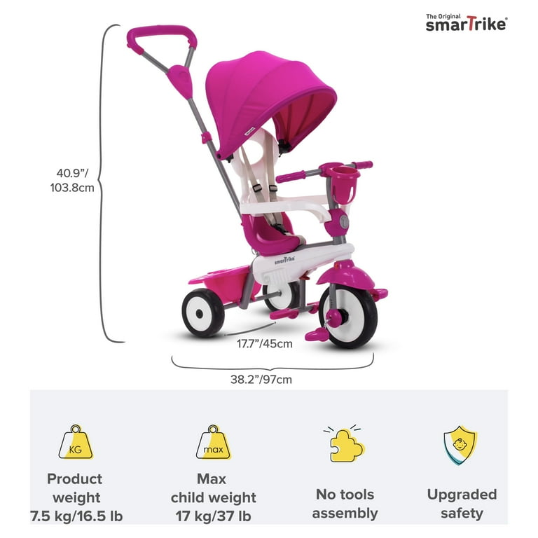 Smart trike 4 in 1 pink sales