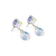 thumbnail image 1 of Aretes Pendientes Ametrinaa con Cristal Swarovski Blanco Chapa de Oro 18k, 1 of 5