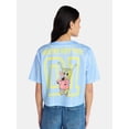 thumbnail image 3 of SpongeBob SquarePants Women’s Graphic Cropped Baseball Jersey, Sizes XXS-XXL, 3 of 5