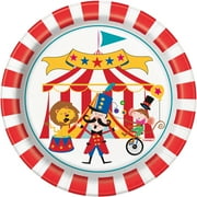 Circus Carnival Paper Dessert Plates, 7 in, 8ct
