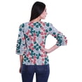 thumbnail image 4 of Moomaya Blouses pour Femmes Hauts Mode Imprimé Manches Évasées Robe Vêtements Décontractés, 4 of 4