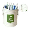 thumbnail image 3 of Pen Holder Metal Large Capacity Cute Practical Office Desk Pencil Holder for Study Classroom White Free Size, 3 of 12