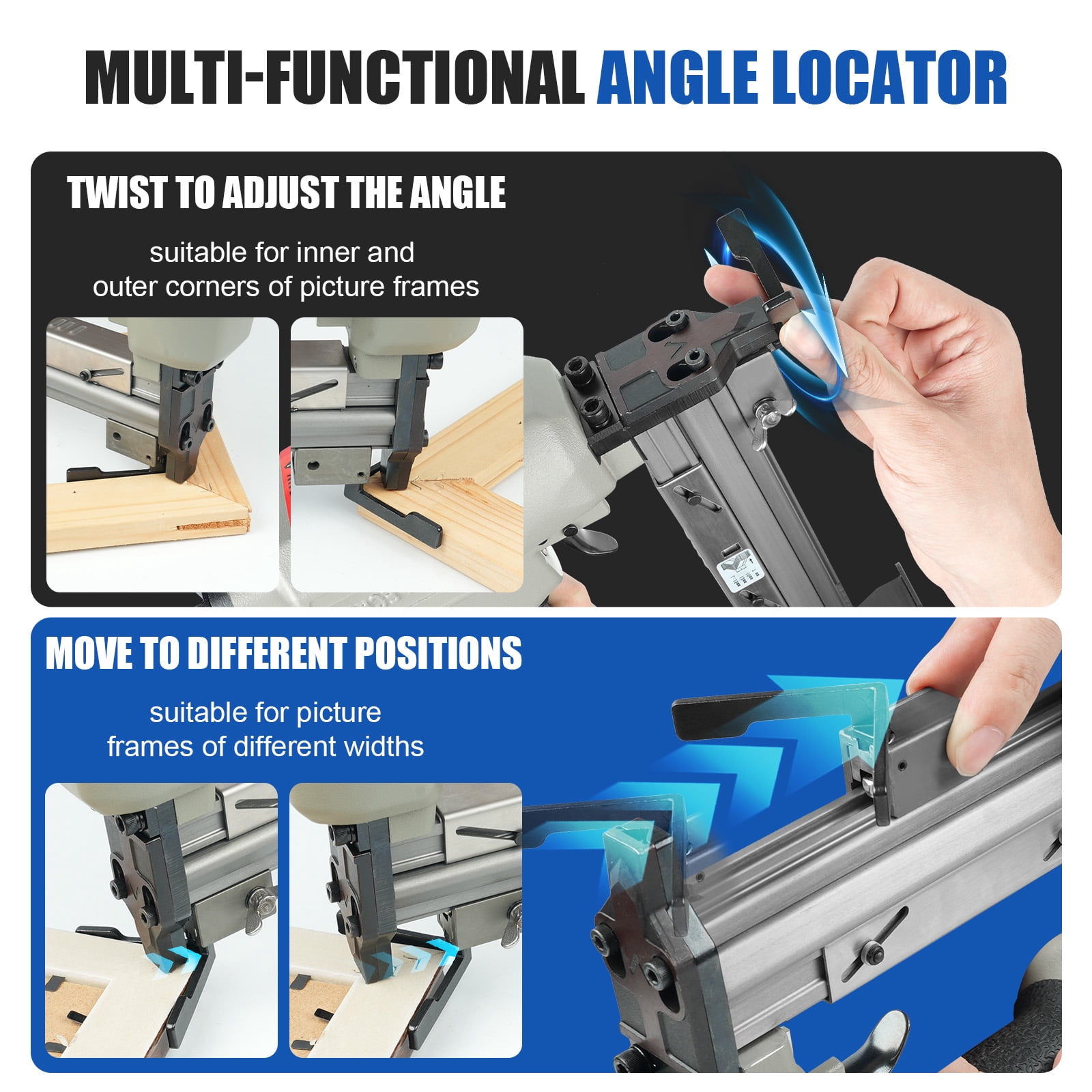 Woodpecker V1015 Pneumatic Picture Frame V Nailer Kit with 5/16'' V Nails × 4,000PCS