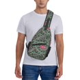 thumbnail image 6 of Sling Bag for Men, Paisley Pattern No.9091 Fanny Pack Crossbody Bags Shoulder Chest Bag, Small Gym Bag Anti Theft Crossbody Backpack Daypack for Travel Sports Running Hiking, 6 of 7