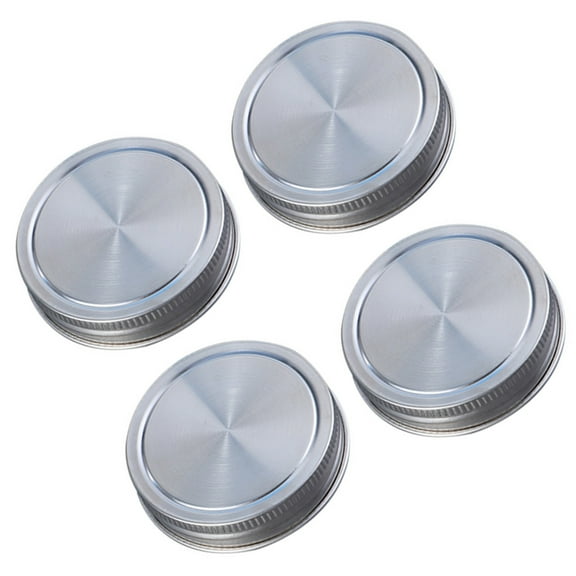 ULTNICE Jar Lid Leakproof Airtight Seal For Food Stainless Steel Round Silver 8.6x3.1x0.6in