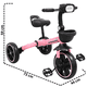 thumbnail image 4 of Triciclo 3 en 1 Plegable para Niños Convertible a Bicicleta y Balance Bike Luz Sonido Apto a partir de 2 Años o Hasta 25 kg - Rosa, 4 of 7