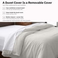 thumbnail image 6 of California Design Den King Duvet Cover King Size - 400 Thread Count 100% Cotton, Quality Comforter Cover, Soft Sateen - Ivory (Pale Tone), 6 of 10