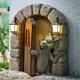 thumbnail image 4 of Estatua de jardín, adornos de resina de dinosaurio para jardín, escultura de dragón meditado, estatua de arte de pared, figura de jardín, decoración de jardín interior y exterior, 4 of 5