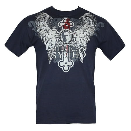 American Psycho Mens T-Shirt - Winged Ornate Crest Chest