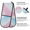 thumbnail image 2 of Yayeee Double Oven Mitt Kitchen Heat Resistant Baking 35" x7" Quilted Glove, Blue Gradient, 2 of 6