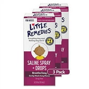 Little Remedies Saline Spray and Drops, Safe for Newborns, 0.5 fl oz, 3 Pack