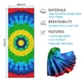 thumbnail image 2 of Colorful Tie Dye Circle Pattern Hot Yoga Mat Towel Non Slip for Hot Yoga - Quick-Drying Yoga Mat Cover with 4 Corner Pockets with Travel Bag - Hot Yoga Towel Non Slip 74"x26", 2 of 6