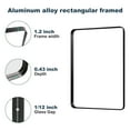 thumbnail image 6 of Resenkos 36x30 Inch Wide Rectangle Wall Mirror - Rounded Corners & Sturdy Black Metal Frame, Perfect for Living Room & Bathroom, Black​, 6 of 13