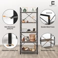 thumbnail image 5 of PERUYQ 2/3/4/5/6 Tier Small Bookshelf, 24 Inch Width Free Standing Shelf, Bookcase Shelf Storage Organizer, Industrial Book Shelves for Home Office, Living Room, Black Shelves & Metal Frame, 5 of 17