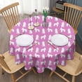 thumbnail image 3 of Cute Cartoon Poodle Dogs Round Tablecloth 60"x60",Wrinkle Wipeable Table Cloth for Kitchen Dining Room Picnic Patio Party, 3 of 6