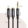 thumbnail image 3 of Cable de Audio UGREEN 3.5mm Macho a Hembra x2 25cm UNIVERSAL Ugreen splitter, 3 of 6