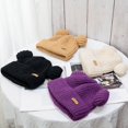 thumbnail image 3 of Bonnet Forme Oreilles d'Ours Tricoté Automne Hiver Coupe-Vent Chaud pour Extérieur, 3 of 10