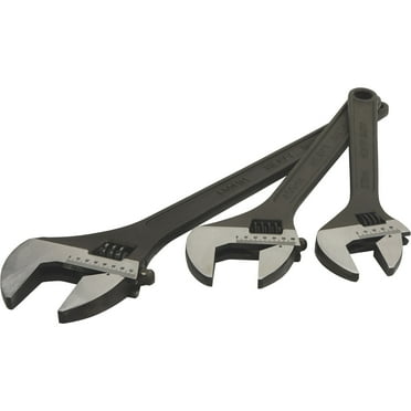 Klutch Jumbo Adjustable Wrench Set, 3-Pc.