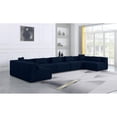 thumbnail image 2 of Meridian Furniture Cube Navy Durable Linen Modular Sectional, 2 of 3