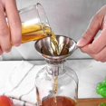 thumbnail image 4 of Stainless steel funnel, 3-piece stainless steel funnel filter set with handle for transferring liquid ingredients, 4 of 4