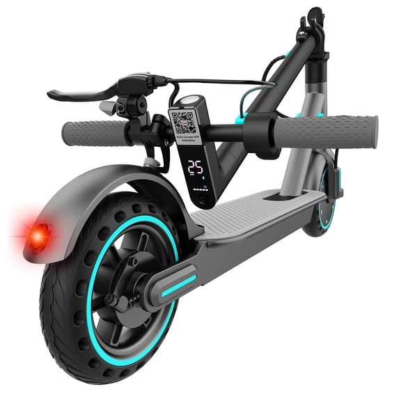 Electric Scooter for Adults 350W 8.5' Solid Tires Folding Commuting E-Scooter with APP and High Speed of 19MPH Blue