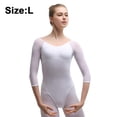 thumbnail image 1 of Ballet Dance Practice Clothes Female Short-Sleeved Back Sleeves Leotards Jumpsuits Adult Gym Suits, 1 of 9