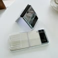 thumbnail image 2 of For Samsung Galaxy Z Flip3 5G Phone Case，Shockproof Luxury Clear PC Silm Cover，Invisible bracket Flip Case Cover, 2 of 5