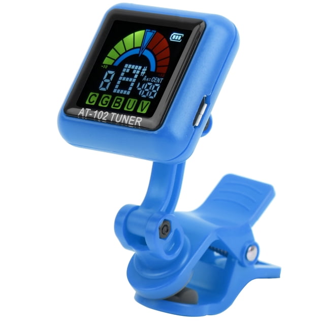 Aroma Guitar Clipon Tuner USB recargable batería incorporada violín ukelele AT102 (azul)