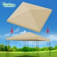 thumbnail image 2 of 10 x 10 FT Replacement Canopy Top Cover Single Tiered Patio Sunshade Upgraded UV Protection, Gazebo Tent Canopy Cover ONLY, 2 of 7