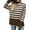 Coffee, variant on VISALY Turtleneck Sweatshirt Tunic Sweatshirt Women's Striped Turtleneck Sweater Long Sleeve Oversized Knitted Soft Pullover Sweaters Side Lightweight Pullover Soft Sweaters Pullover Beige L