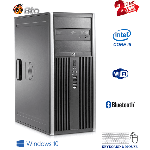 Restored HP Desktop Computer MT PC Core i5 CPU 16GB Ram, 1TB HDD, Bto Keyboard & Mouse, WiFi, Bluetooth, DVD, Win10 Pro (Refurbished)