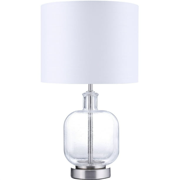 Mainstays Silver Bubble Glass Table, Bubble Glass Table Lamp