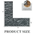 thumbnail image 3 of MeyJey Corner Kitchen Rug, 1 Piece Anti-Slip L Shape Kitchen Mat for Floor, Absorbent Runner in Front of Sink, Washable Floor Rugs for Home,Kitchen(Black-L,24”x 71”x 71”), 3 of 8