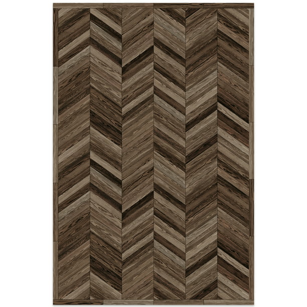 Wood Chevron Decorative Vinyl Floor Mat, Decorative Vinyl Floor Mats