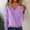 Purple, variant on WTXUE Women's V-Neck Tunic Sweater with Pockets Soft Knitted Pullover Long Sleeve Lightweight Knit Pullover Tops Business Casual Sweaters Fall Outfits Black L
